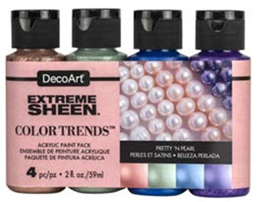 Decoart Extreme Sheen Pretty In Pearls Craft Paints Pack Of 4