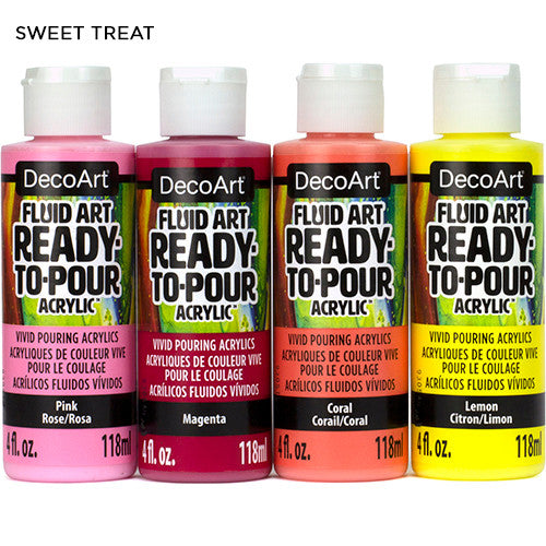 Decoart Fluidart Sweet Treat Paint Pouring Kit