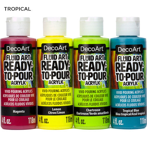 Decoart Fluidart Tropical Paint Pouring Kit