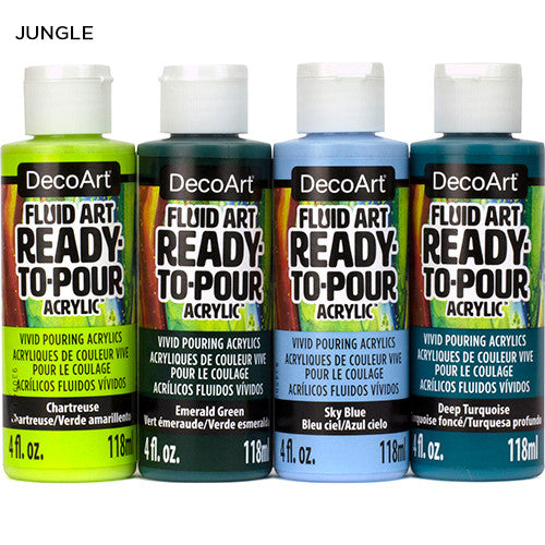 Decoart Fluidart Jungle Paint Pouring Kit