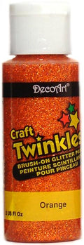 Decoart Craft Twinkles Glitter Craft Paint 59ml#Colour_ORANGE