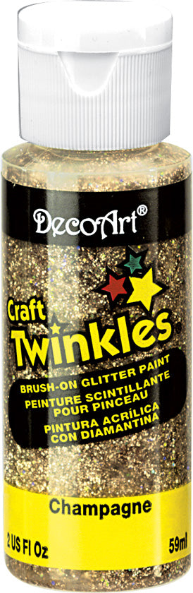 Decoart Craft Twinkles Glitter Craft Paint 59ml#Colour_champagne