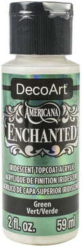 Decoart Americana Enchanted Iridescent Topcoat 2oz #Colour_GREEN