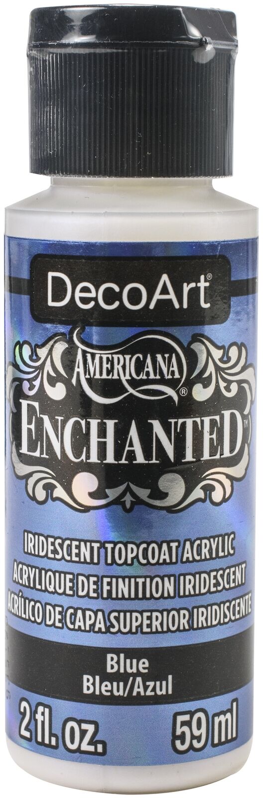 Decoart Americana Enchanted Iridescent Topcoat 2oz #Colour_BLUE
