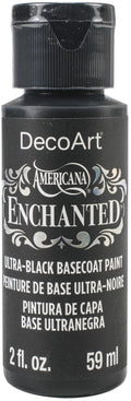 Decoart Americana Enchanted Iridescent Topcoat 2oz #Colour_ULTRA BLACK BASE