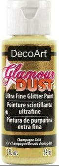 Decoart Glamour Dust Glitter Craft Paint 2oz 59ml#Colour_CHAMPAGNE GOLD