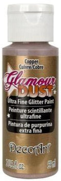Decoart Glamour Dust Glitter Craft Paint 2oz 59ml#Colour_COPPER
