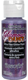 Decoart Glamour Dust Glitter Craft Paint 2oz 59ml#Colour_PURPLE PRINCESS