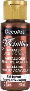 Decoart Dazzling Metallics Paint 2oz 59ml#Colour_RICH ESPRESSO