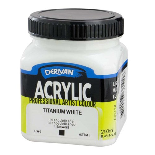 Derivan Acrylic Paint 250ml Titanium White