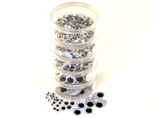 Anthony Peters Stacker Tubs Black & White Eyes - Pack Of 500