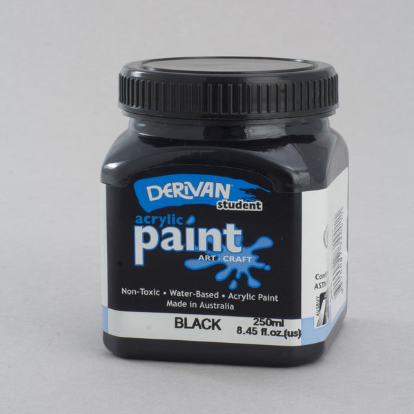 Derivan Student Acrylic Paint 250ml#colour_black