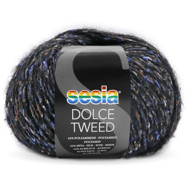 Sesia Dolce Tweed 10ply#Colour_BLACK FOREST (1136)
