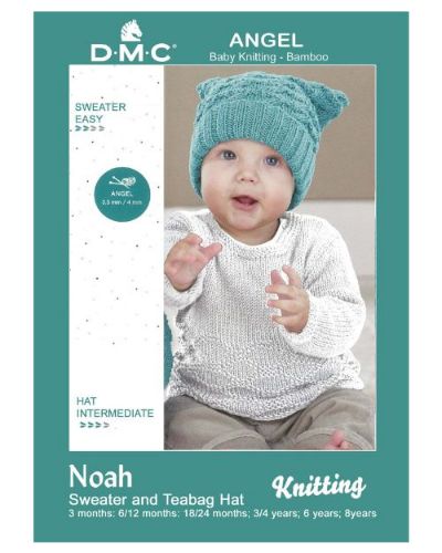 DMC Angel Knitting - Noah Sweater & Teabag Hat Pattern