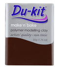 Du Kit Polymer Modelling Clay 50 Grams#colour_DARK BROWN