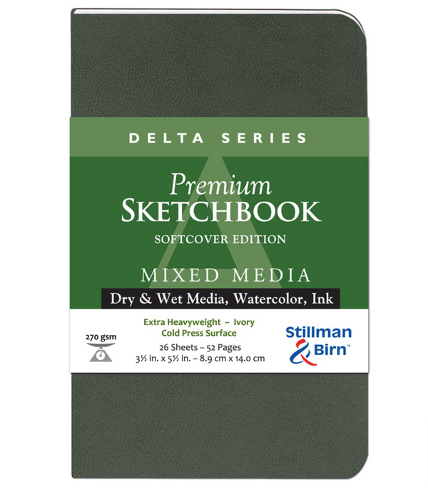 Stillman & Birn Delta Soft Cover Sketchbooks 270gsm#Size_3.5X5.5 INCHES