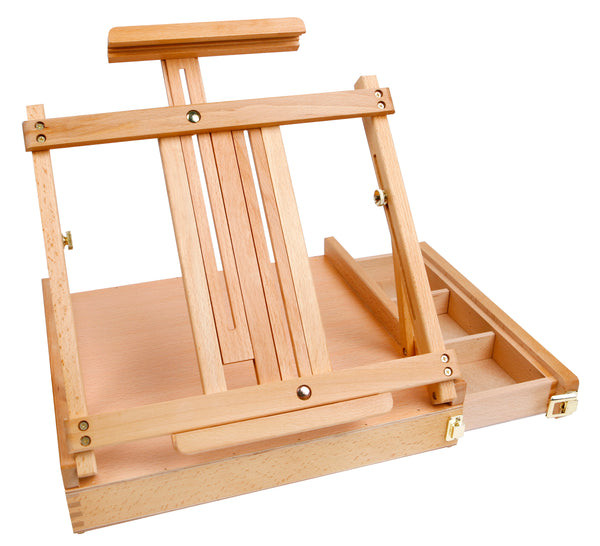 Das Beech Wood Table Top Adjustable Box Easel With Drawer 42x 36x5.6cm