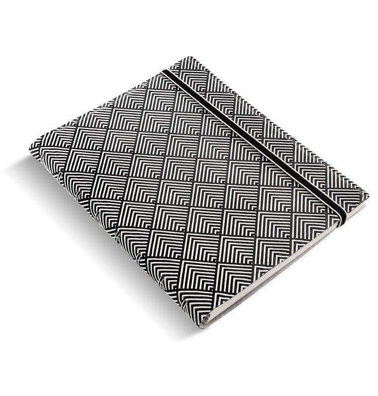 Filofax Black/White Deco Impressions Notebook A5