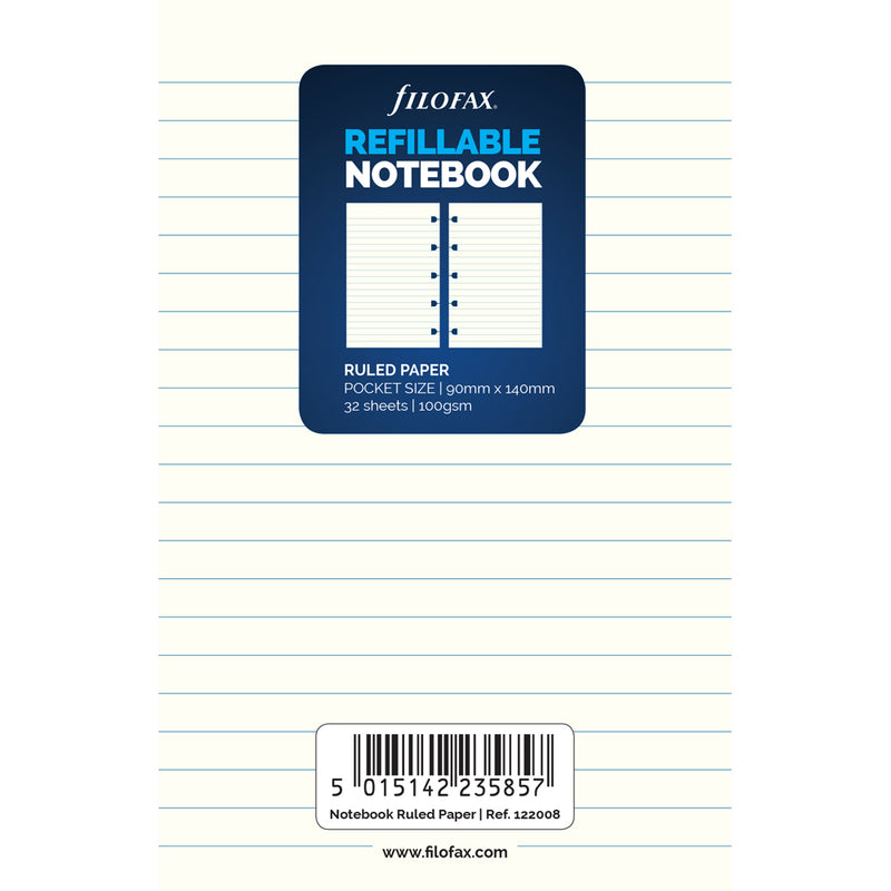filofax notebooks pocket paper refill