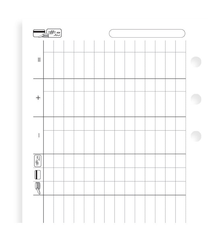 Filofax Personal Organiser/Clipbook Finances Refill