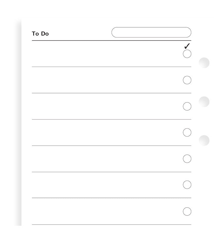 filofax to do pad personal refill