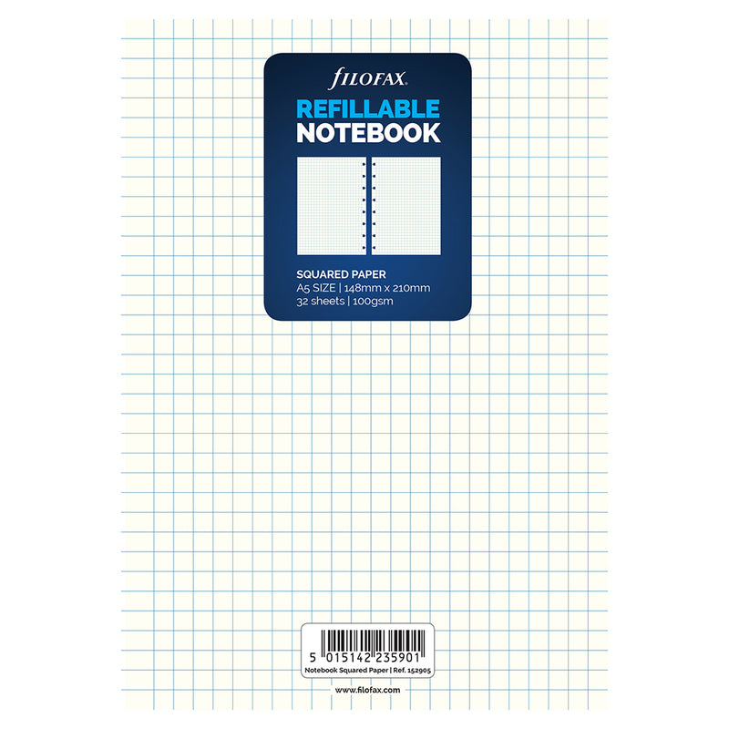 filofax notebook a5 notebook refill square