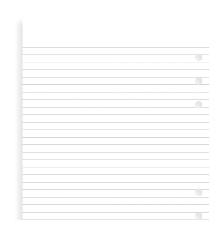 filofax lined notepaper a4