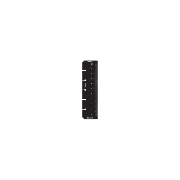 Filofax Mini Organiser Ruler/Page Marker Black