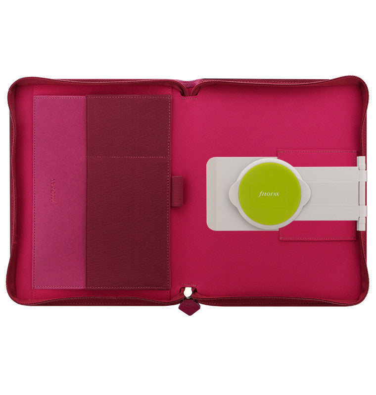 filofax tablet case large penny bridge zip raspberry