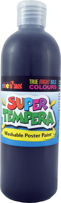 fas super tempera washable poster paint 500ml#colour_BLACK