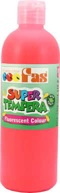 fas super tempera washable poster paint 500ml#colour_FLUO RED