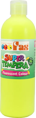 fas super tempera washable poster paint 500ml#colour_FLUO YELLOW