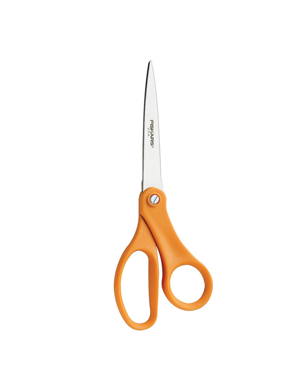 fiskars 8inch orange handle straight scissors