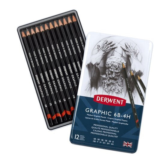 Derwent Graphic Pencils - Tin Of 12
