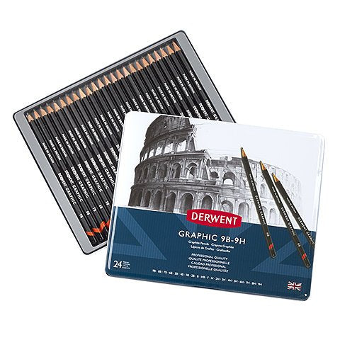 Derwent Graphic Pencils All - Tin Of 24