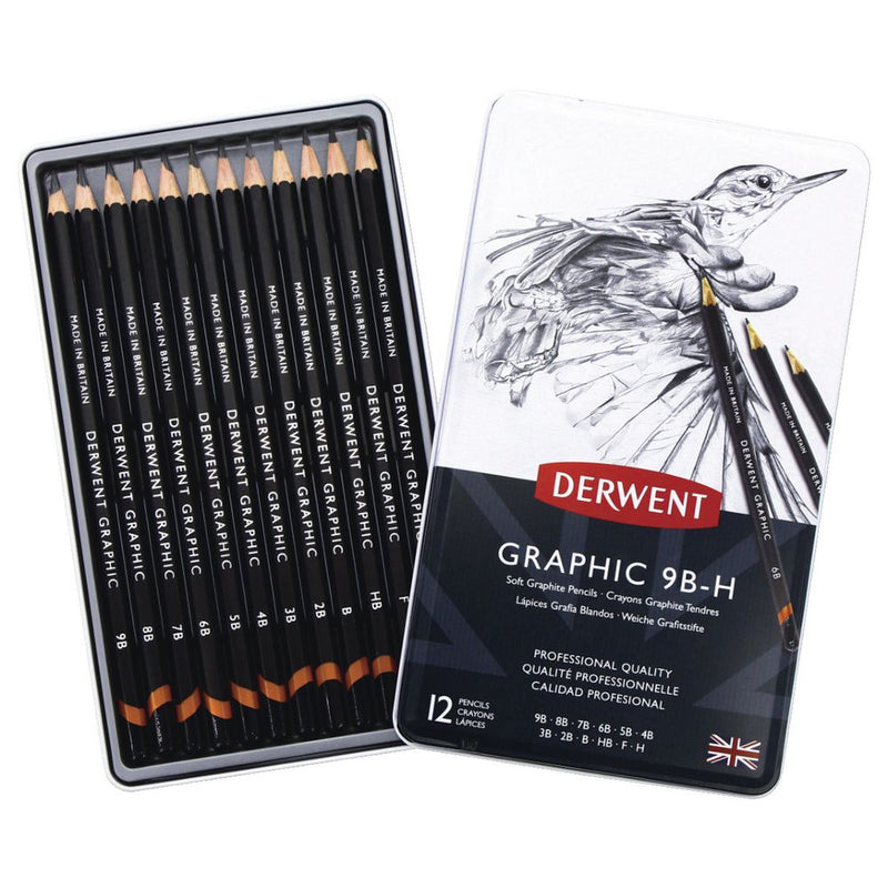 Derwent Graphic Pencils - Tin Of 12