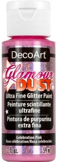 Decoart Glamour Dust Glitter Craft Paint 2oz 59ml#Colour_CELEBRATION PINK