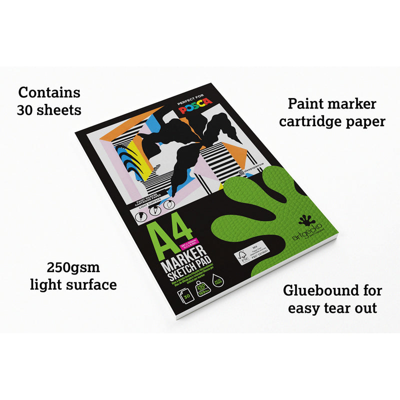 Artgecko Pro Marker Sketchpad 30 Sheets 250gsm White Paper