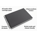 Artgecko Classy Sketchbook Landscape 80 Pages 40 Sheets 150gsm White Paper