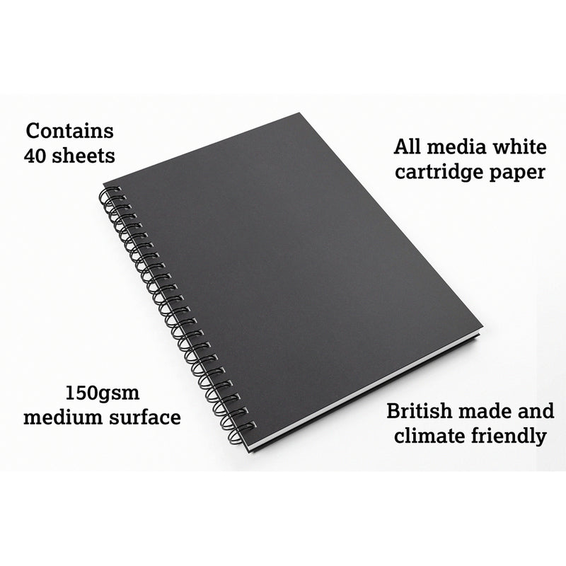 Artgecko Classy Sketchbook 80 Pages 40 Sheets 150gsm White Paper