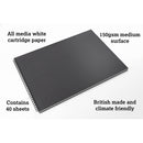 Artgecko Classy Sketchbook Landscape 80 Pages 40 Sheets 150gsm White Paper