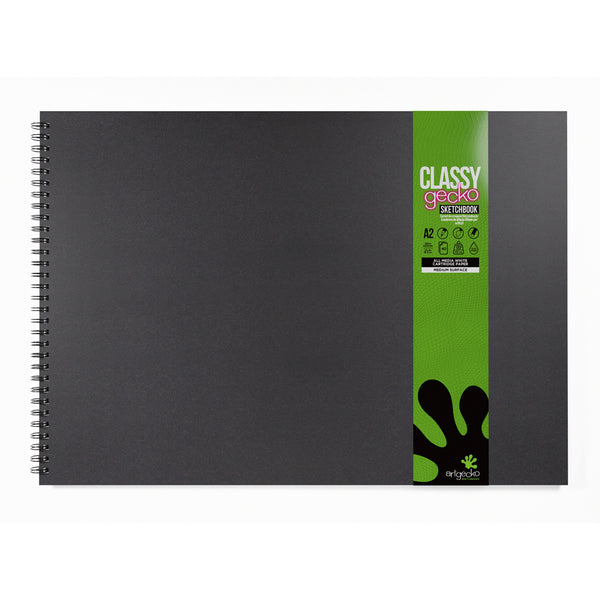 Artgecko Classy Sketchbook Landscape 80 Pages 40 Sheets 150gsm White Paper#Size_A2