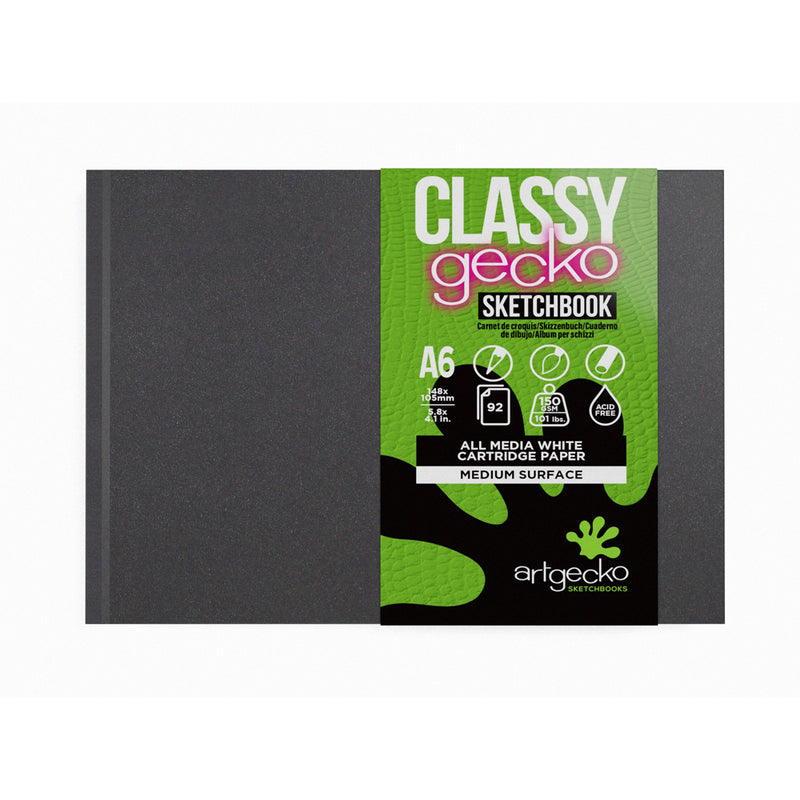 Artgecko Classy Sketchbook Casebound Landscape 92 Pages 46 Sheets 150gsm White Paper