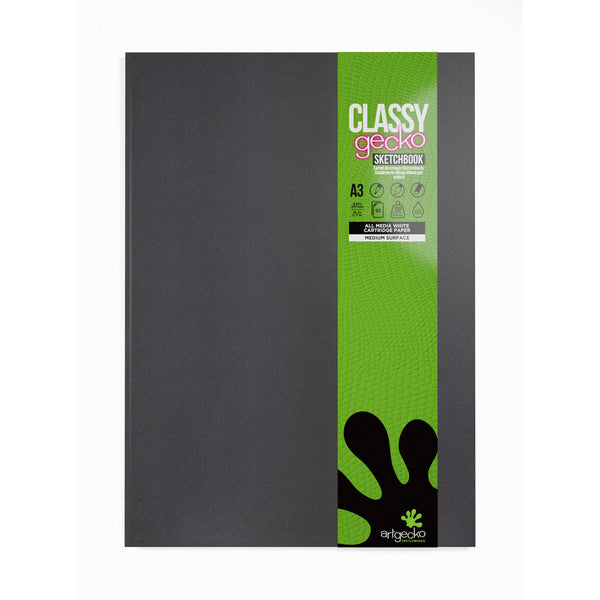 Artgecko Classy Sketchbook Casebound 92 Pages 46 Sheets 150gsm White Paper#Size_A3