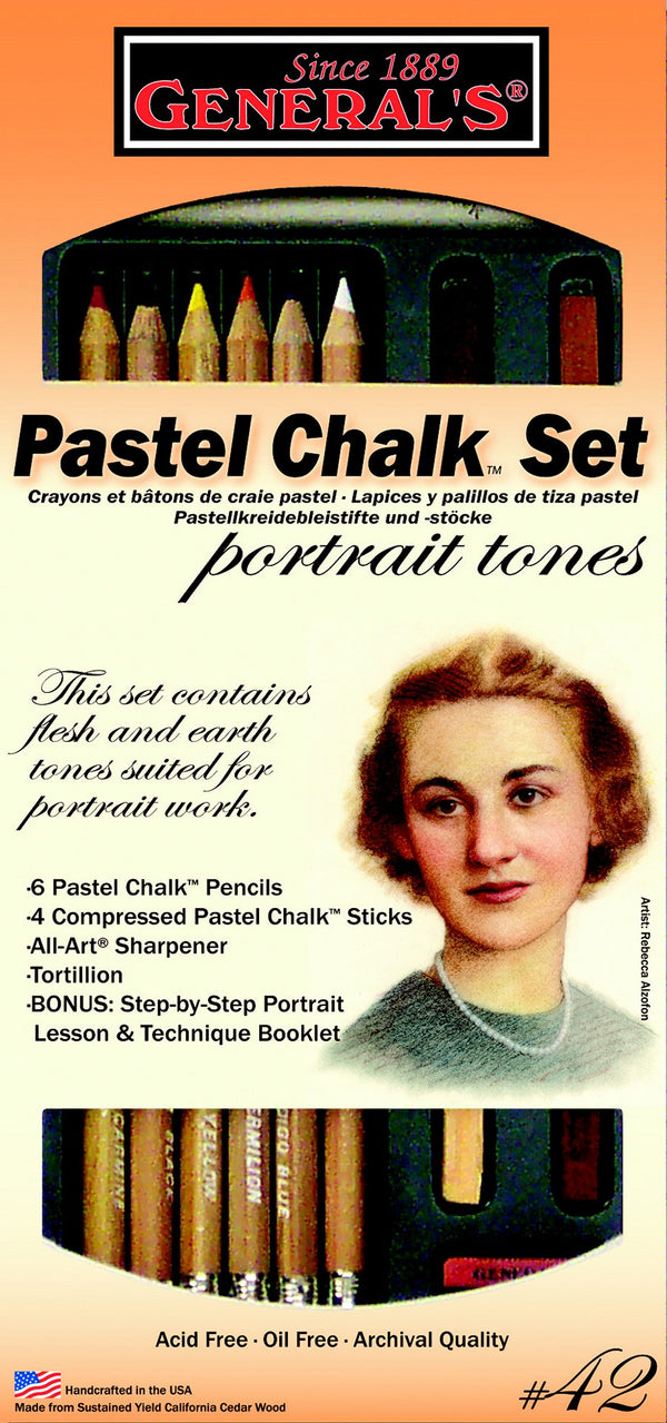 General's Art Pastel Chalk Set Portrait Tones