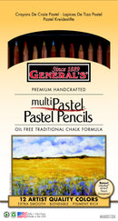General's Art Pastel Chalk Pencils Assorted Colours - Pack Of 12
