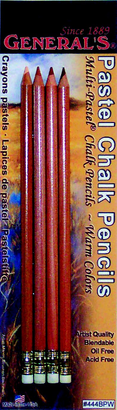 General's Art Pastel Chalk Pencils Colours - 4 Piece Blister