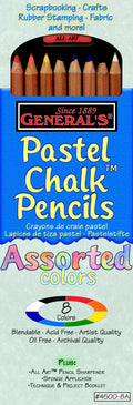 General's Art Pastel Chalk Pencils Cool Pack Of 8#colour_ASSORTED