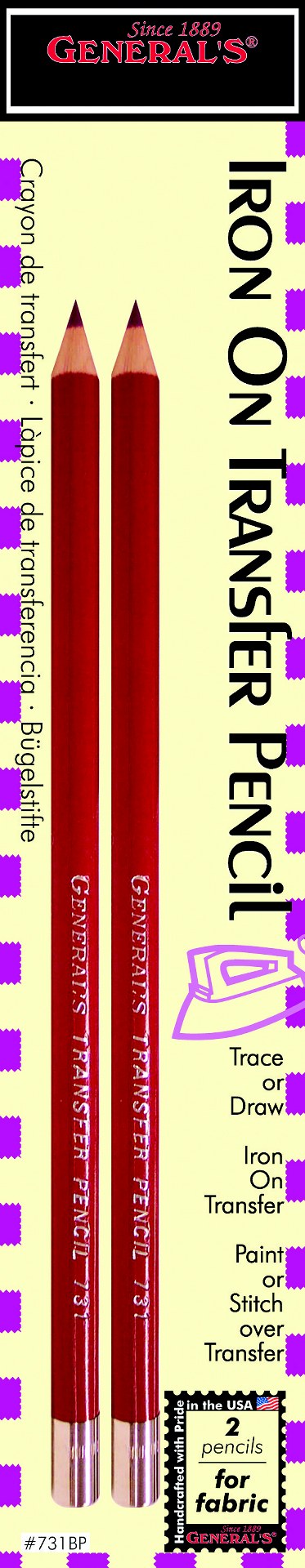 General's Heat Transfer Pencils 2 Piece Blister