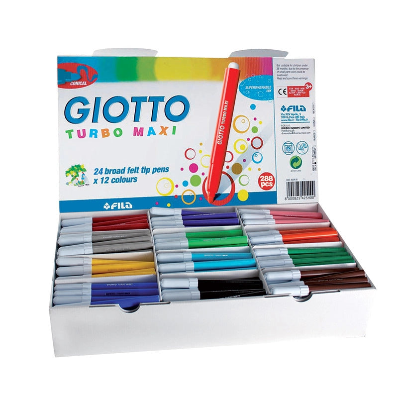 Giotto Turbo Maxi Felts Pack Of 288